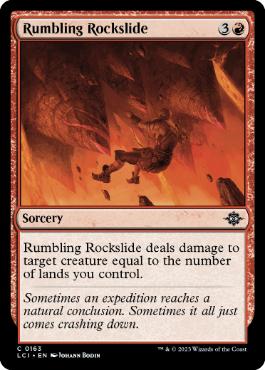 [163]【EN】【FOIL】轟く岩滑り/Rumbling Rockslide【LCI】[C][赤]