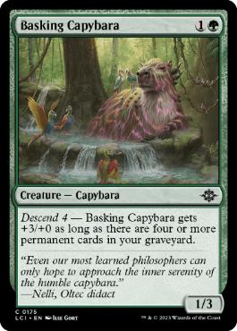 [175]【EN】【FOIL】日を浴びるカピバラ/Basking Capybara【LCI】[C][緑]
