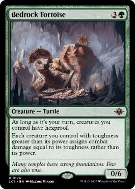 [176]【EN】【FOIL】床岩の亀/Bedrock Tortoise【LCI】[R][緑]