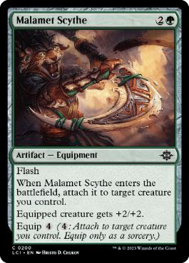 [200]【EN】【FOIL】マラメトの鎌/Malamet Scythe【LCI】[C][緑]