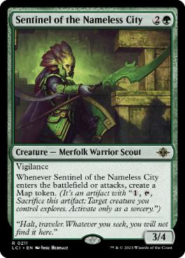 [211]【EN】【FOIL】名もなき都市の歩哨/Sentinel of the Nameless City【LCI】[R][緑]