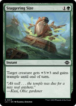 [214]【EN】【FOIL】圧倒的巨体/Staggering Size【LCI】[C][緑]