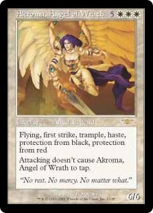 [002]【EN】【FOIL】怒りの天使アクローマ/Akroma, Angel of Wrath【LGN】[R][白]