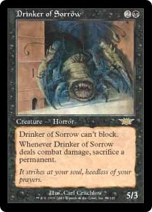 [066]【JP】【FOIL】悲しみを飲み込むもの/Drinker of Sorrow【LGN】[R][黒]