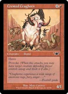 [091]【EN】【FOIL】冠毛の岩角獣/Crested Craghorn【LGN】[C][赤]