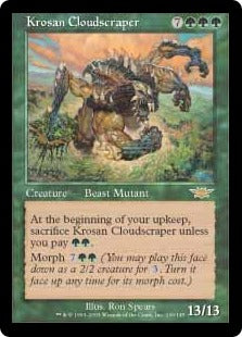[130]【JP】クローサの雲掻き獣/Krosan Cloudscraper【LGN】[R][緑]