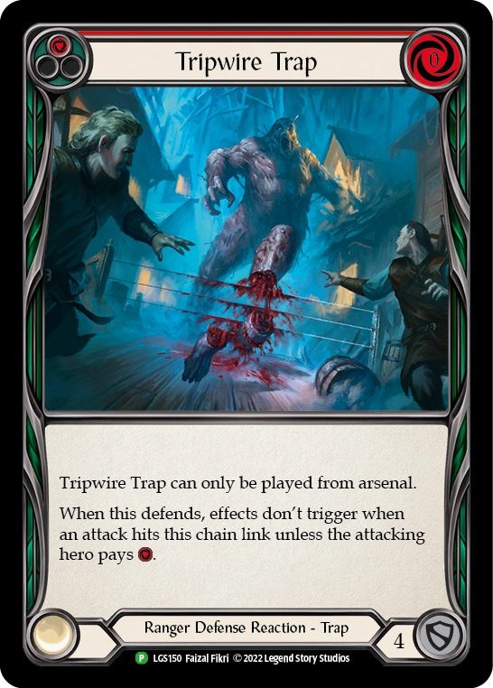 [150]【EN】【Rainbow Foil】Tripwire Trap (赤)【LGS】[P][Ranger]