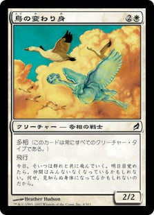 [004]【JP】【FOIL】鳥の変わり身/Avian Changeling【LRW】[C][白]