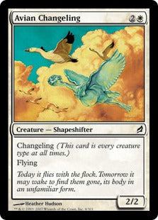 [004]【EN】【FOIL】鳥の変わり身/Avian Changeling【LRW】[C][白]