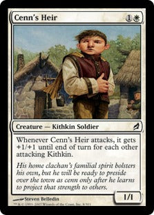 [008]【EN】【FOIL】主の後継ぎ/Cenn's Heir【LRW】[C][白]