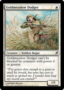 [016]【EN】【FOIL】ゴールドメドウの身かわし/Goldmeadow Dodger【LRW】[C][白]