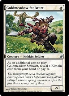 [018]【EN】【FOIL】ゴールドメドウの重鎮/Goldmeadow Stalwart【LRW】[U][白]