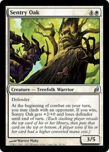 [038]【EN】【FOIL】歩哨の樫/Sentry Oak【LRW】[U][白]