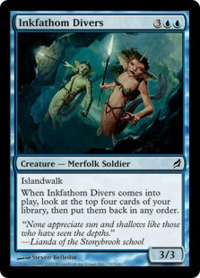 [070]【EN】【FOIL】墨深みの潜り手/Inkfathom Divers【LRW】[C][青]