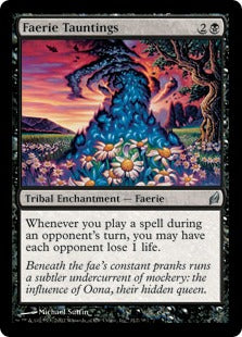 [112]【EN】【FOIL】フェアリーの嘲り/Faerie Tauntings【LRW】[U][黒]