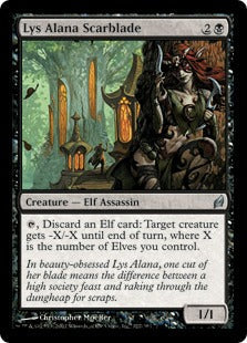 [122]【EN】【FOIL】リス・アラナの傷刃/Lys Alana Scarblade【LRW】[U][黒]