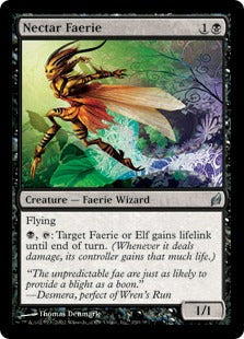[130]【EN】【FOIL】聖蜜のフェアリー/Nectar Faerie【LRW】[U][黒]