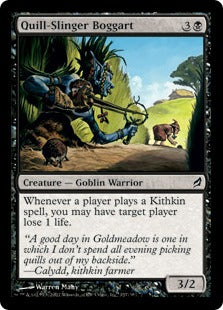[137]【EN】【FOIL】羽軸投げのボガート/Quill-Slinger Boggart【LRW】[C][黒]