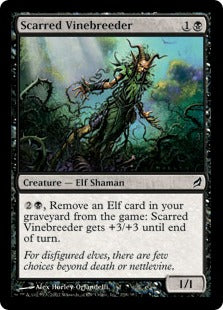 [138]【EN】【FOIL】傷負いのツタ育て/Scarred Vinebreeder【LRW】[C][黒]