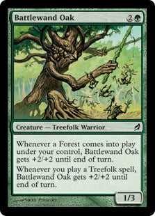 [197]【EN】【FOIL】戦杖の樫/Battlewand Oak【LRW】[C][緑]