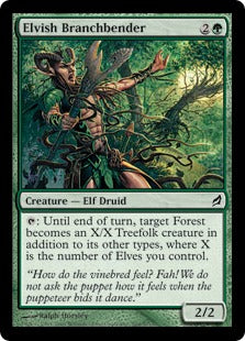 [204]【EN】【FOIL】エルフの枝曲げ/Elvish Branchbender【LRW】[C][緑]