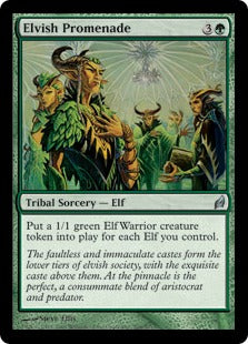 [208]【EN】【FOIL】エルフの行列/Elvish Promenade【LRW】[U][緑]