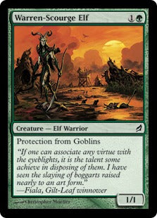 [241]【EN】【FOIL】巣穴滅ぼしのエルフ/Warren-Scourge Elf【LRW】[C][緑]