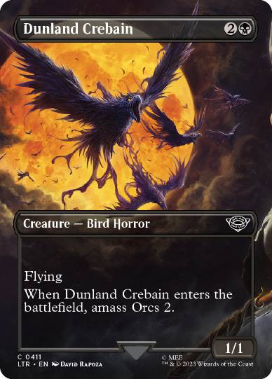 [411]【EN】■ボーダーレス■褐色国のクレバイン/Dunland Crebain【LTR】[C][黒]