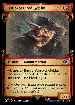 [566]【EN】■ショーケース■歴戦のゴブリン/Battle-Scarred Goblin【LTR】[C][赤]