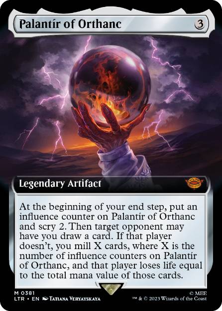 [381]【EN】■拡張アート■オルサンクのパランティール/Palantír of Orthanc【LTR】[M][茶]