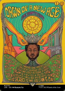 [731]【EN】【FOIL】■ボーダーレス■新たなる紀の始まり/Dawn of a New Age【LTR】[M][白]