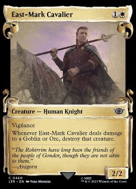 [460]【EN】【銀幕FOIL】■ショーケース■東マーク軍団の騎兵/East-Mark Cavalier【LTR】[C][白]