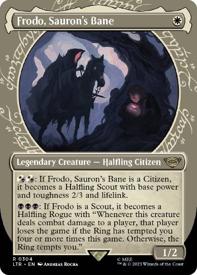 [304]【EN】【FOIL】■ショーケース■サウロンの破滅、フロド/Frodo, Sauron's Bane【LTR】[R][白]