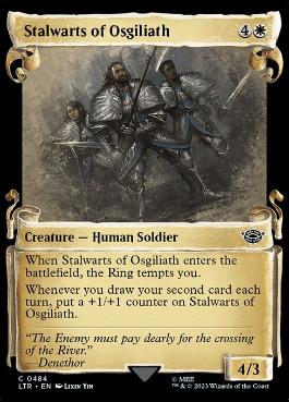 [484]【EN】【銀幕FOIL】■ショーケース■オスギリアスの壮士/Stalwarts of Osgiliath【LTR】[C][白]