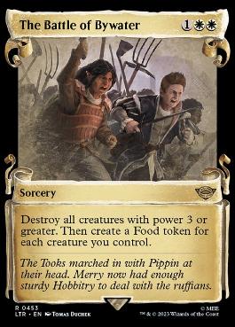[453]【EN】【銀幕FOIL】■ショーケース■水の辺村の合戦/The Battle of Bywater【LTR】[R][白]