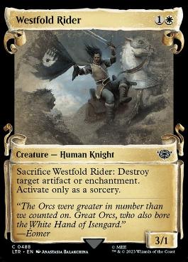 [488]【EN】【銀幕FOIL】■ショーケース■ウェストフォルドの乗り手/Westfold Rider【LTR】[C][白]