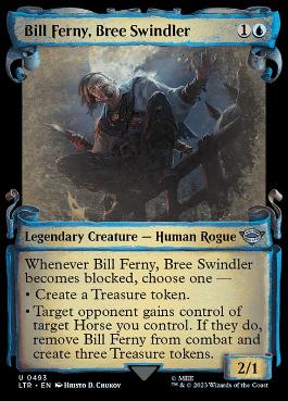 [493]【EN】【銀幕FOIL】■ショーケース■ブリー村の詐欺師、ビル・ファーニィ/Bill Ferny, Bree Swindler【LTR】[U][青]