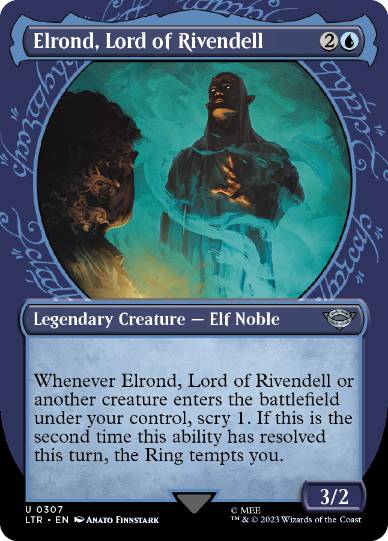 [307]【EN】【FOIL】■ショーケース■裂け谷の王、エルロンド/Elrond, Lord of Rivendell【LTR】[U][青]