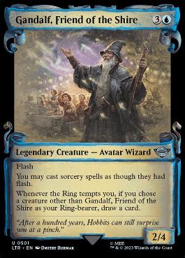 [501]【EN】【銀幕FOIL】■ショーケース■ホビット庄の友、ガンダルフ/Gandalf, Friend of the Shire【LTR】[U][青]