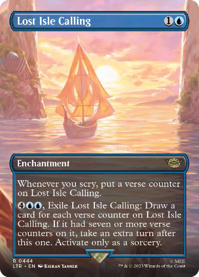 [444]【EN】【FOIL】■ボーダーレス■失われた島の呼び声/Lost Isle Calling【LTR】[R][青]