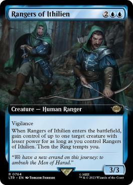 [764]【EN】【サージFOIL】■拡張アート■イシリアンのレンジャー/Rangers of Ithilien【LTR】[R][青]
