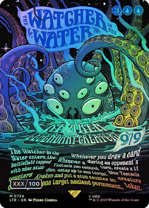[734]【EN】【ダブルレインボウFOIL】■ボーダーレス■水中の監視者/The Watcher in the Water【LTR】[M][青]