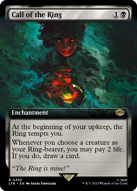[355]【EN】【FOIL】■拡張アート■指輪の誘い/Call of the Ring【LTR】[R][黒]