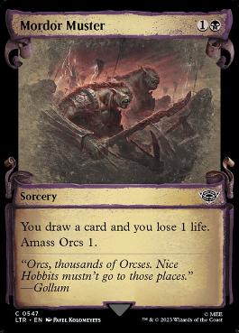 [547]【EN】【銀幕FOIL】■ショーケース■モルドールの召集/Mordor Muster【LTR】[C][黒]