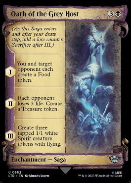 [552]【EN】【銀幕FOIL】■ショーケース■灰色の軍勢の誓言/Oath of the Grey Host【LTR】[U][黒]
