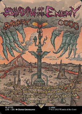 [735]【EN】【FOIL】■ボーダーレス■敵の影/Shadow of the Enemy【LTR】[M][黒]