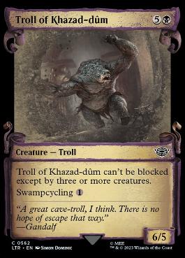 [562]【EN】【銀幕FOIL】■ショーケース■カザド＝ドゥームのトロール/Troll of Khazad-dûm【LTR】[C][黒]