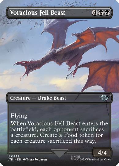 [422]【EN】【FOIL】■ボーダーレス■貪欲なる忌まわしき獣/Voracious Fell Beast【LTR】[U][黒]