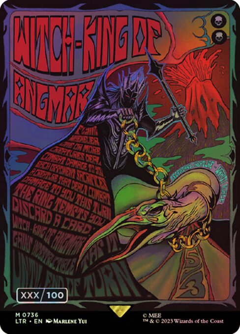 [736]【EN】【ダブルレインボウFOIL】■ボーダーレス■アングマールの魔王/Witch-king of Angmar【LTR】[M][黒]