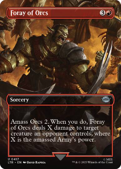 [417]【EN】【FOIL】■ボーダーレス■オークの急襲/Foray of Orcs【LTR】[U][赤]